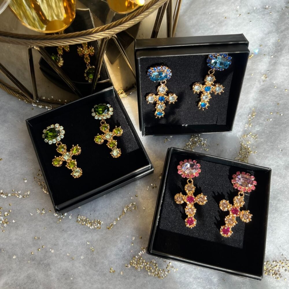 Celeste G Cross Shaped Earrings