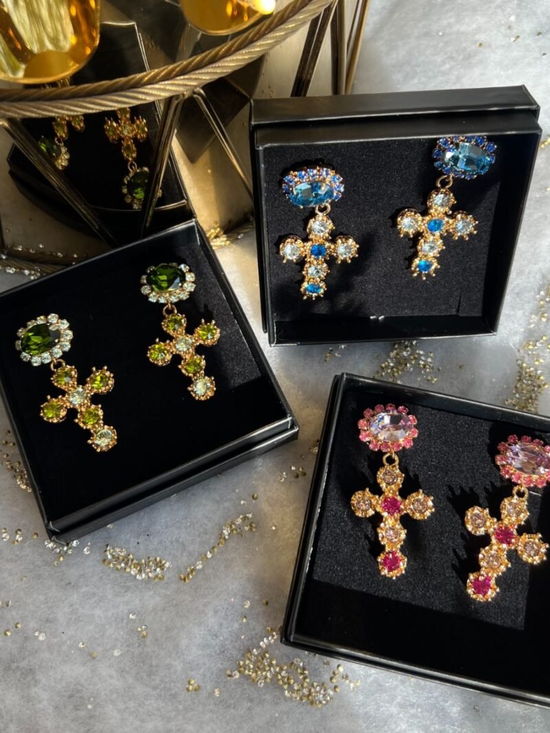 Celeste G Cross Shaped Earrings