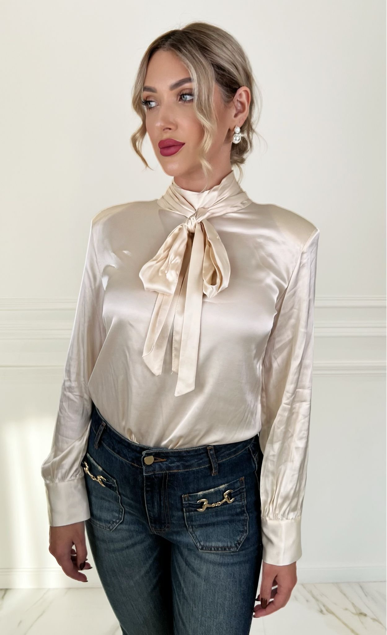 Ivory Silk Blouse