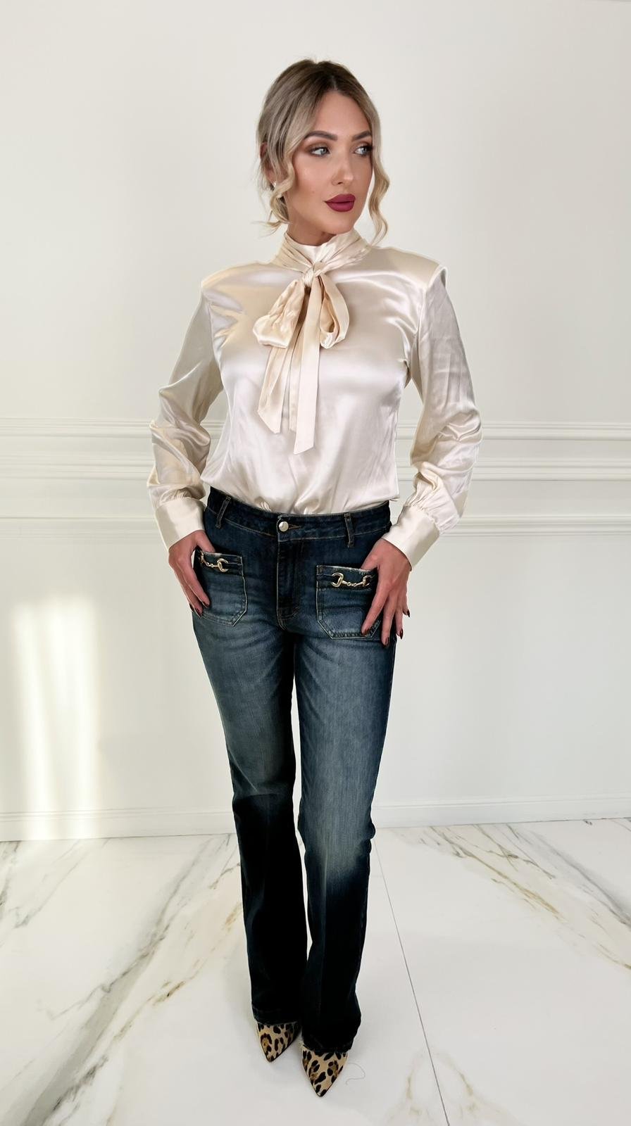 Ivory Silk Blouse - Image 3