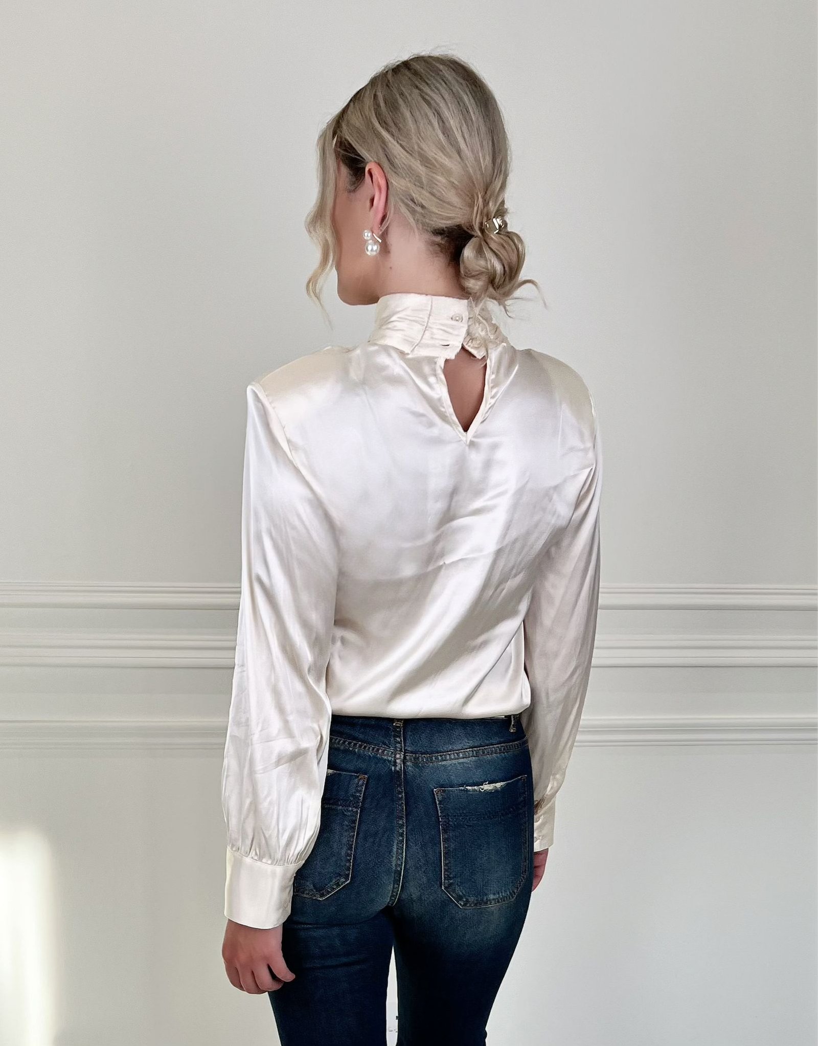 Ivory Silk Blouse - Image 2