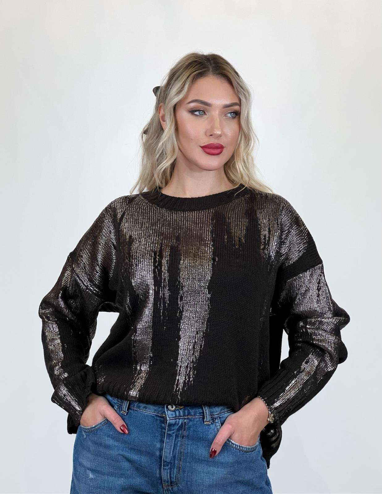 Oversize fit Pullover in Brown - Image 3