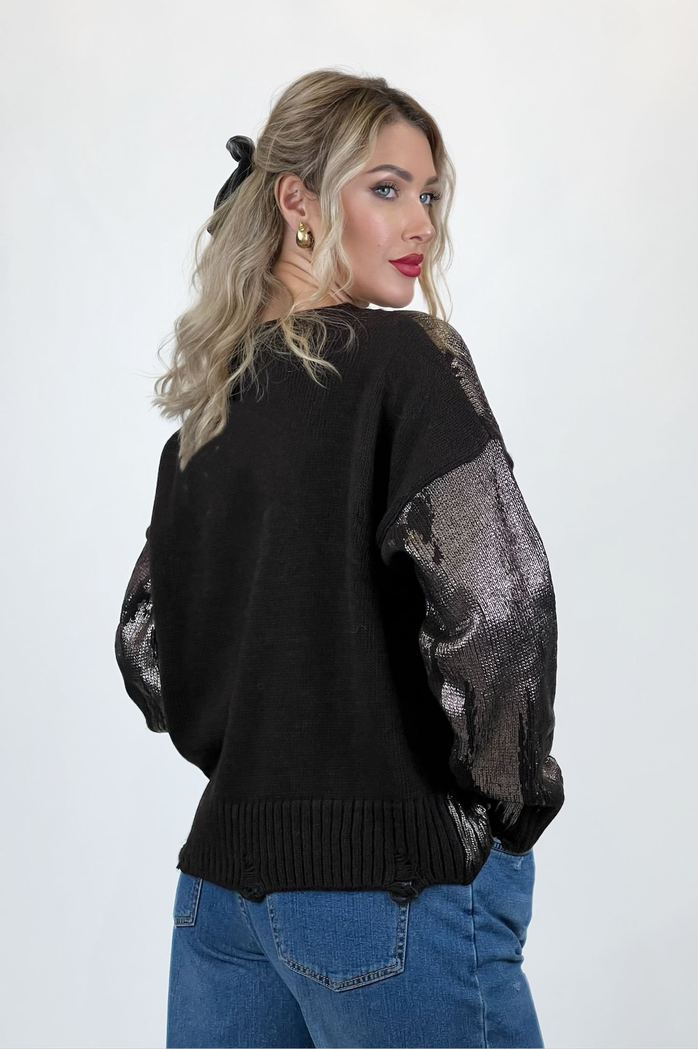 Oversize fit Pullover in Brown - Image 2