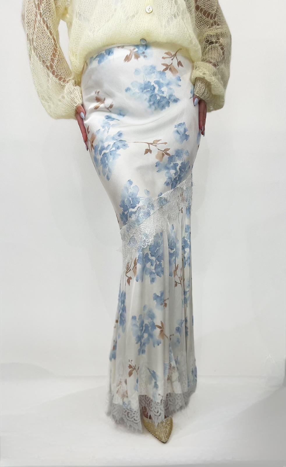 Floral print satin maxi skirt - Image 2